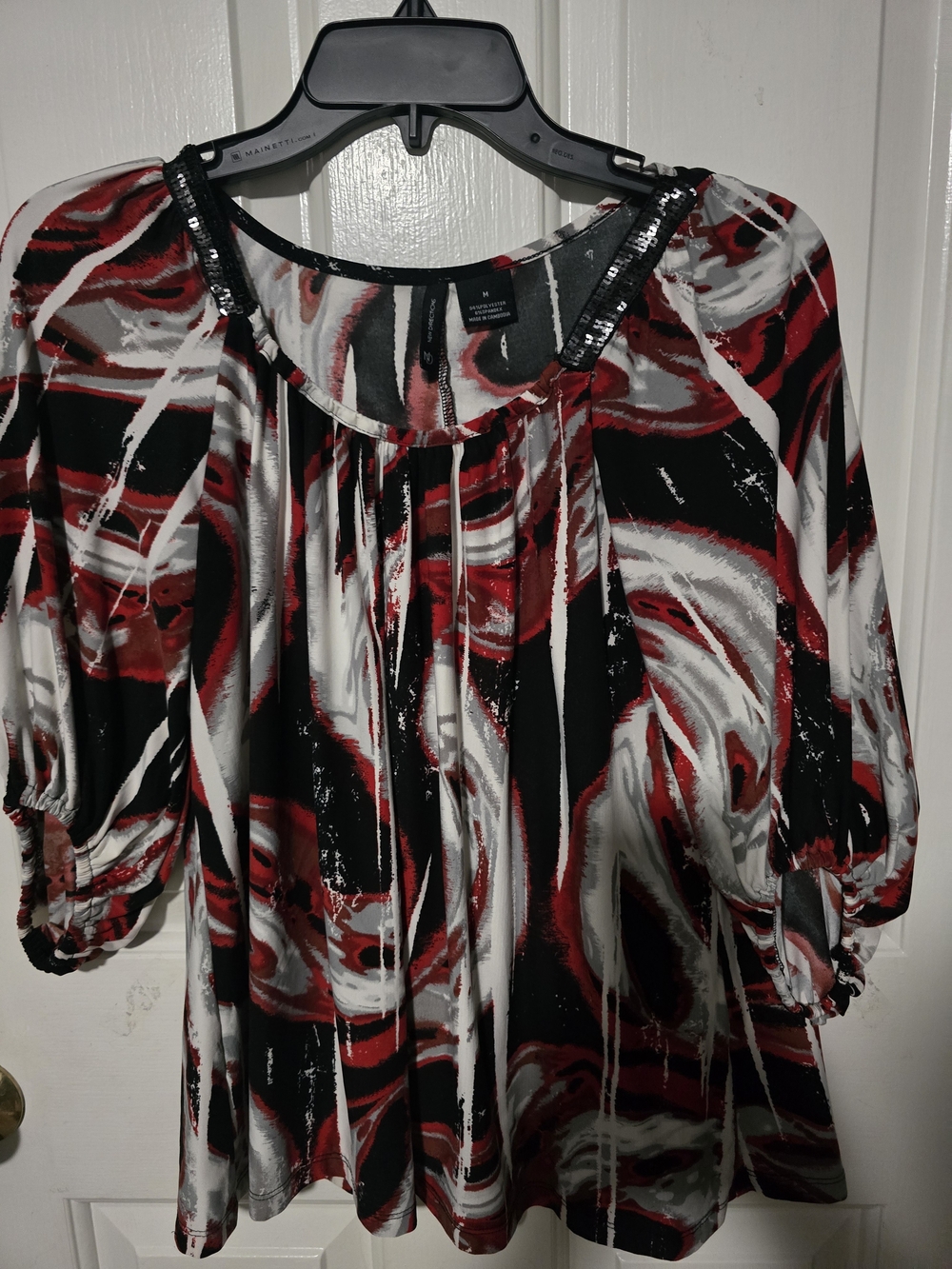 Chico's Coral Blouse & Mixed-Print Women Tops Bundle Size- Medium - Picture 2 of 8